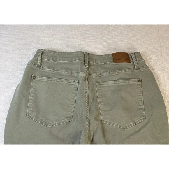 Judy Blue Garment Dyed Wide Leg Cropped Jeans Olive Green Size 0/24 - Picture 10 of 11